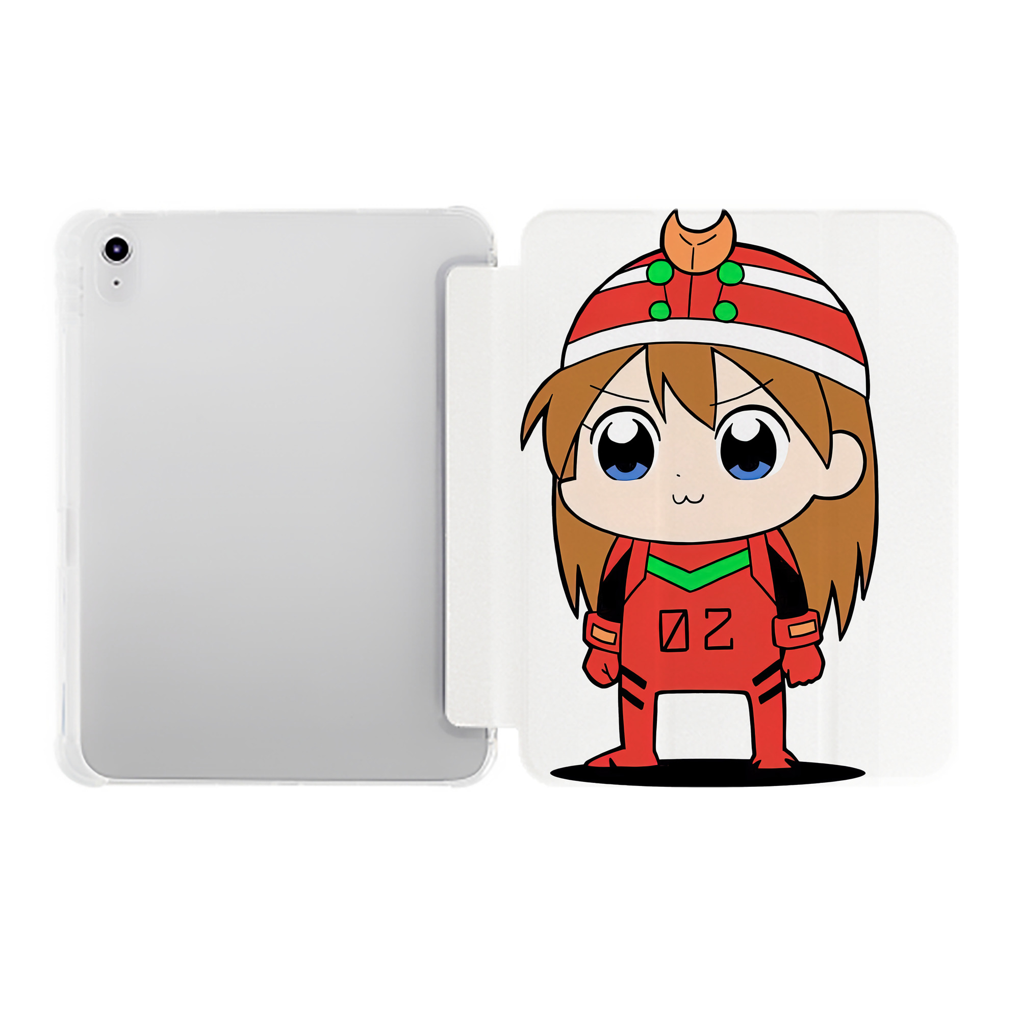 （画像用） EVA 新世紀エヴァンゲリオン IPad ケース ペン収納付き 三つ折りスタンド PUレザー×シリコン 対応機種9.5/10.5/10.9インチ
